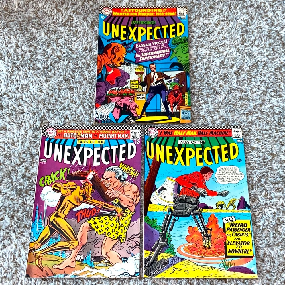 VINTAGE 1966 DC COMICS Tales Of The Unexpected Silver Age Lot Of 3ea #96-98